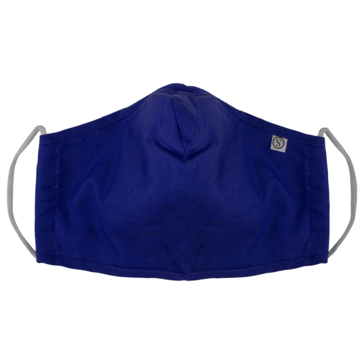34607867 Dark Blue 3 Ply Reusable Fabric Face Masks with Seam - Pack of 5