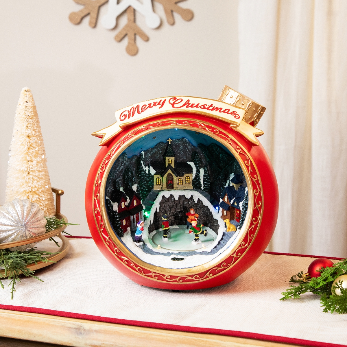 Picture of Northlight 35769694 LED Lighted & Musical Christmas Village Scene in Ornament - 10.75 in.