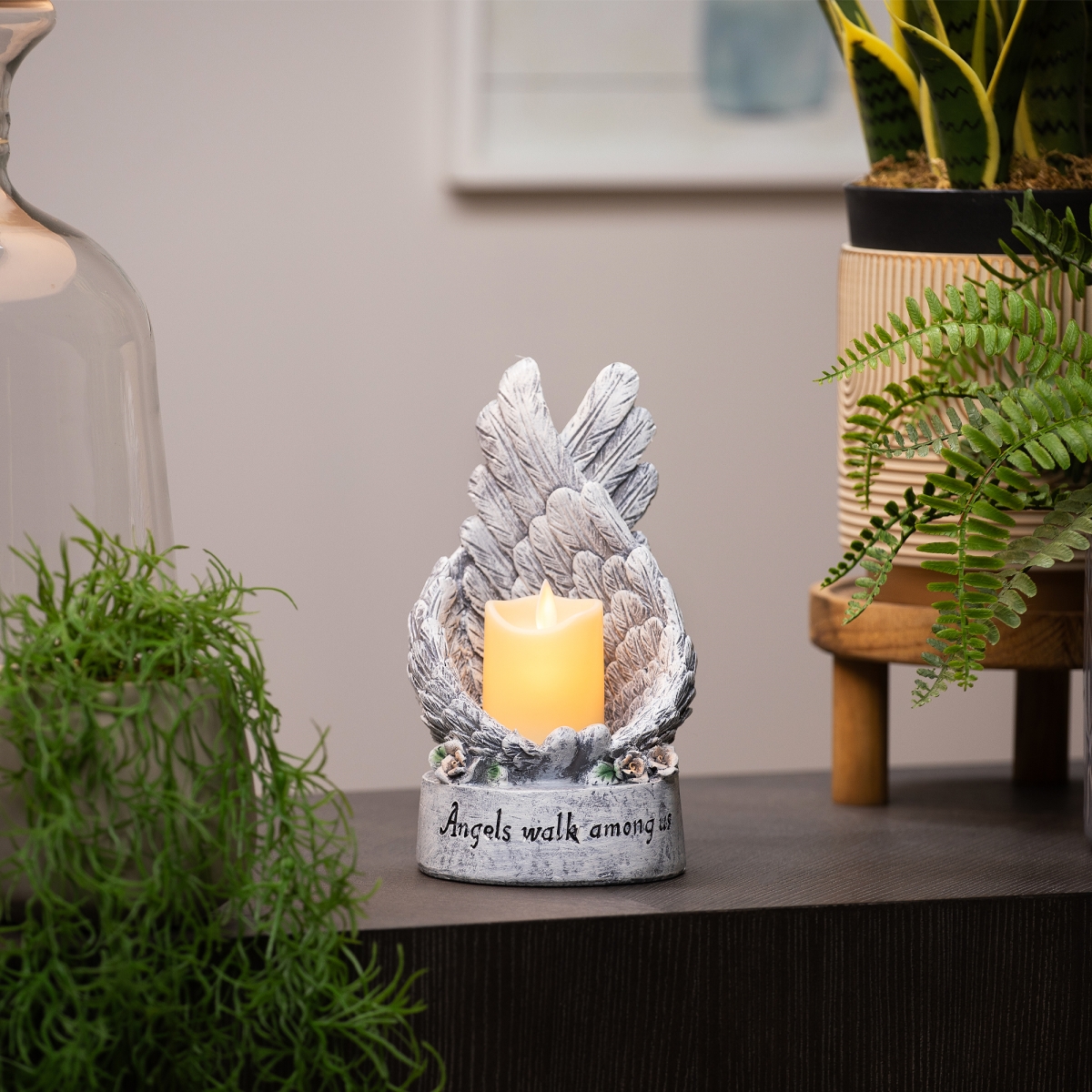 Picture of Northlight 35836008 Heavenly Wings Angels Walk Among Us Flameless Candle Holder - 8 in.