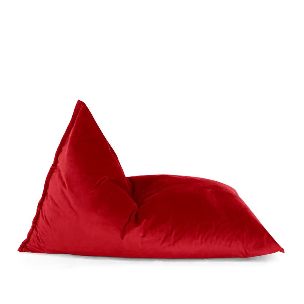 35839421 Large Ecogami Velvet Bean Bag Cover - 51 x 35.25 in. - Red