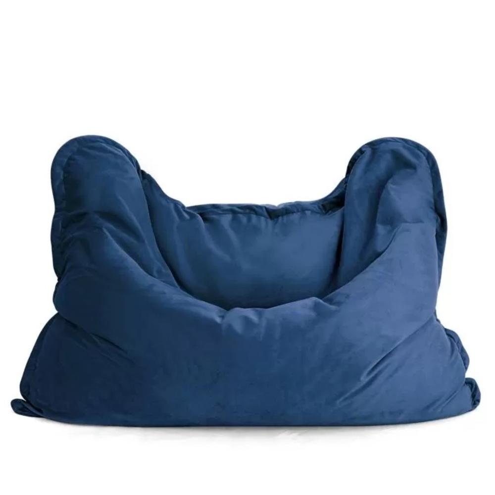 35839289 Mini Velvet Rectangular Bean Bag Cover - 54 x 43 in. - Denim Blue