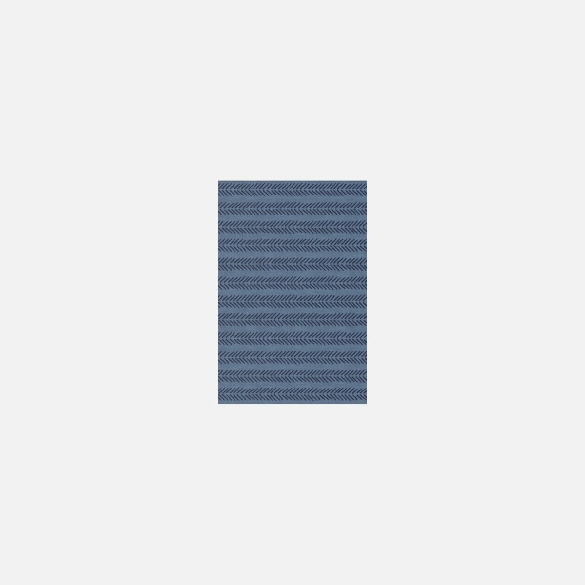 36242238 24 x 36 in. Rectangular Chevron Outside Accent Rug - Blue