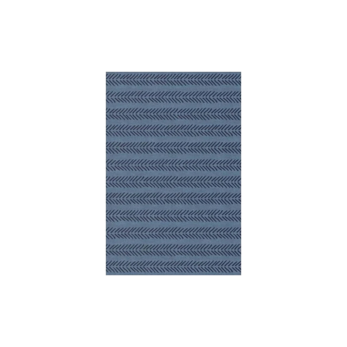 36253080 60 x 96 in. Rectangular Chevron Outdoor Area Rug - Blue