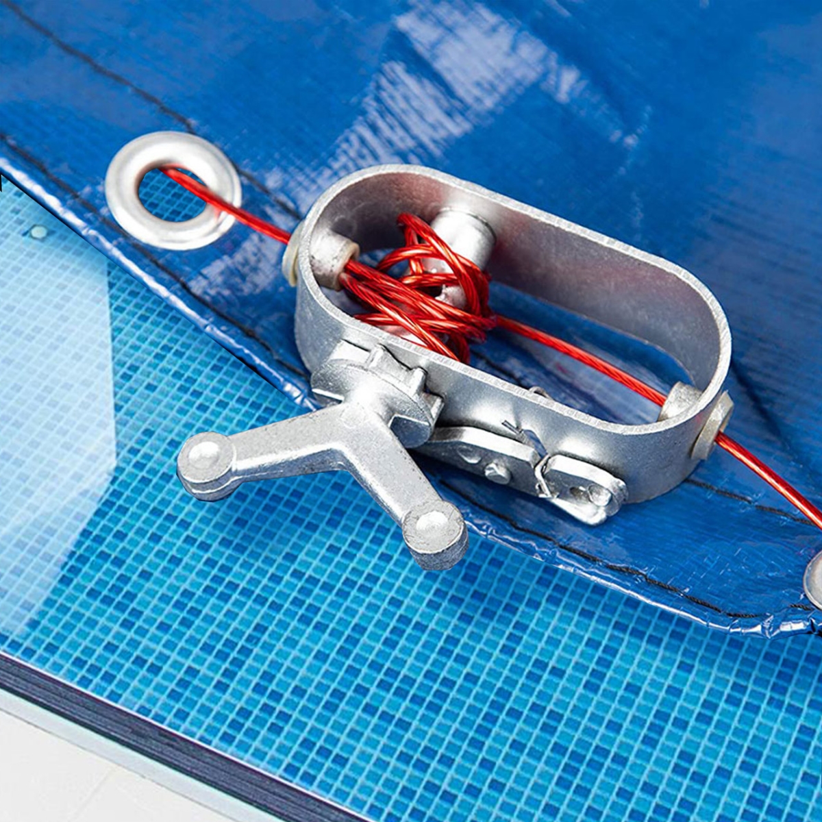 32233467 3 in. Silver Above Ground Swimming Pool Winter Cover Cable Winch