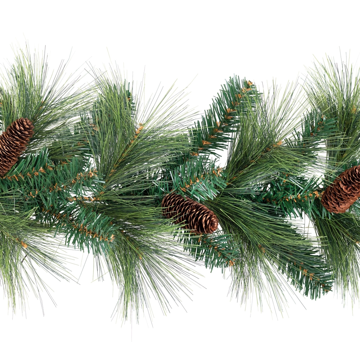 35850628 5.5 ft. x 14 in. Mixed Pine & Pinecones Artificial Christmas Garland with Unlit, Green