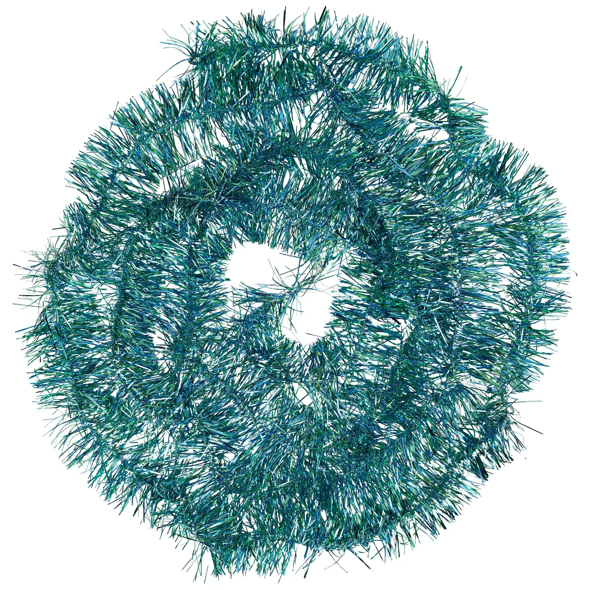 36233092 25 ft. x 4 in. Shiny Two-Tone Tinsel Christmas Garland, Blue & Green