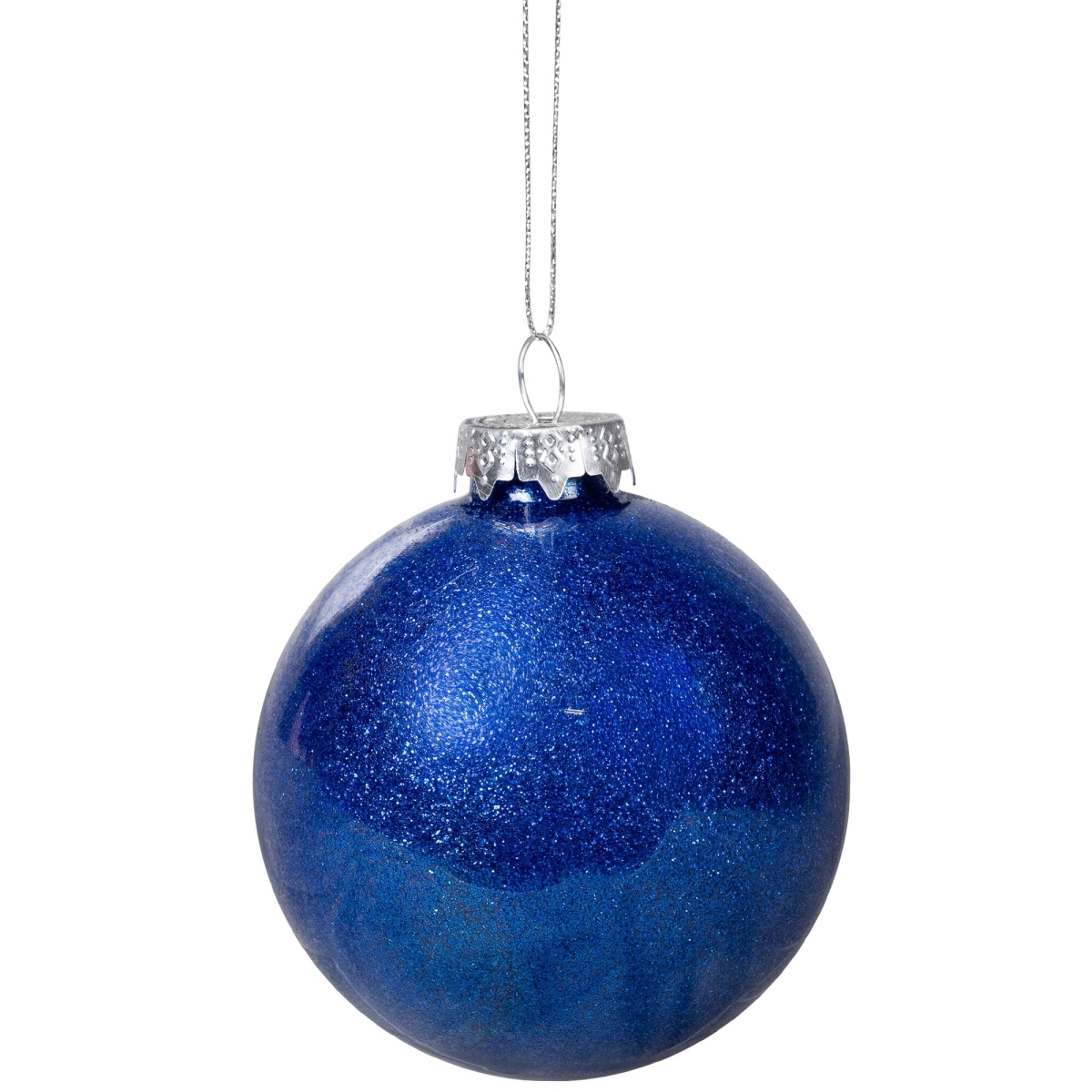 36239488 3.25 in. Multi Finish Ball & Onion Christmas Ornaments, Royal Blue & Purple - Set of 12