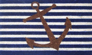 Picture of Geo Crafts G344 NAUTICAL ANCHOR 18 x 30 in. PVC Nautical Anchor Doormat