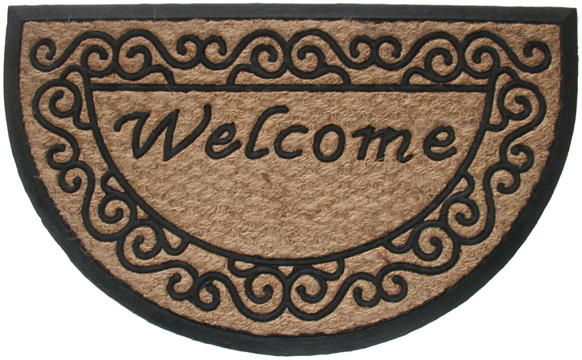 18 x 30 in. Pan Tuffcor Half Round Scroll Doormat