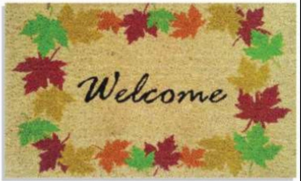 G006 18 x 30 in. Coir Fall Leaves Welcome Doormat, Multi Color