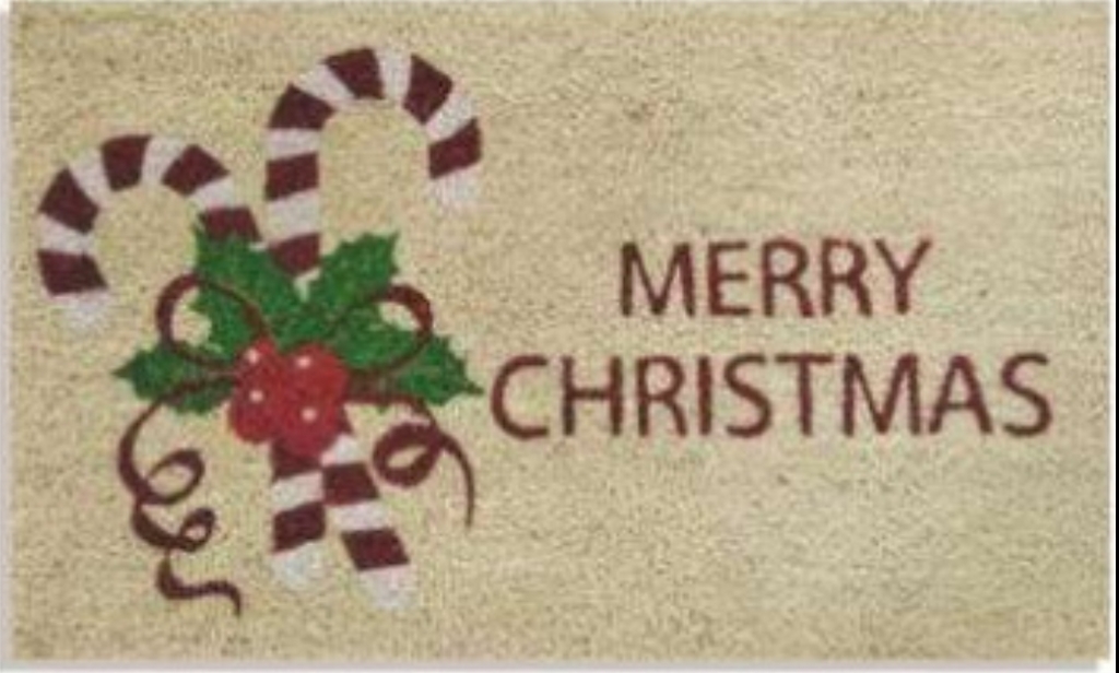 G022 18 x 30 in. Coir Candu Canee Welcome Doormat, Multi Color
