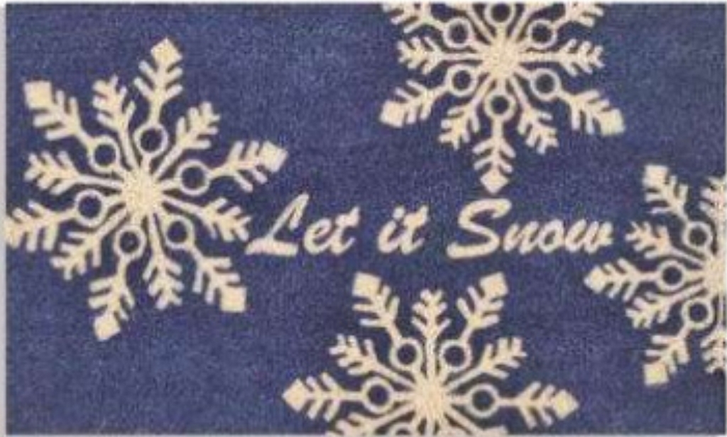 G025 18 x 30 in. Coir Snow Flakes Welcome Doormat