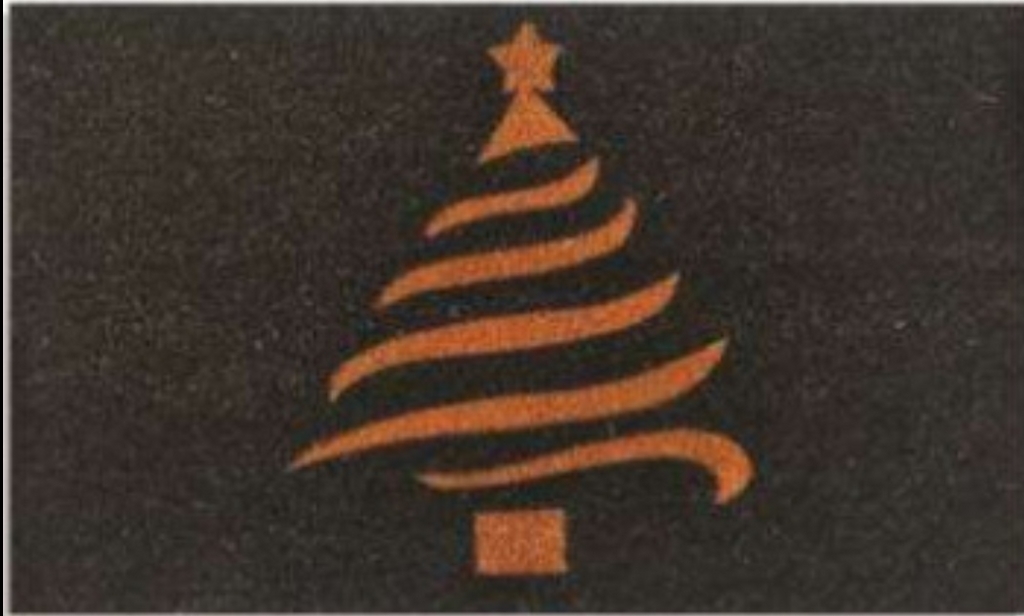 G028 18 x 30 in. Coir Gold Holiday Tree Welcome Doormat