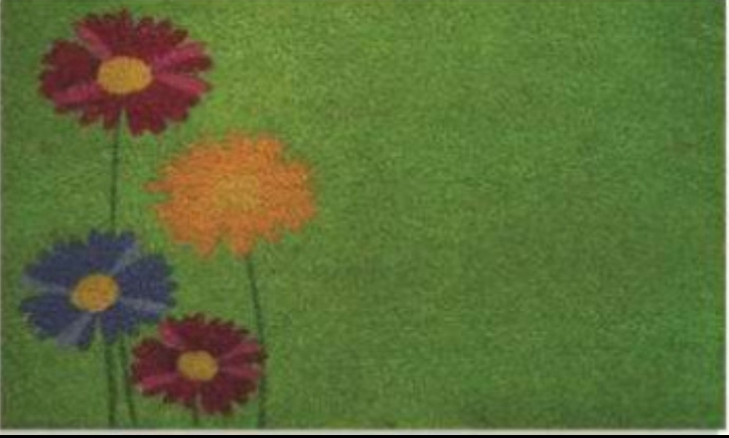 G032 18 x 30 in. Coir Spring Blossoms Welcome Doormat, Printed