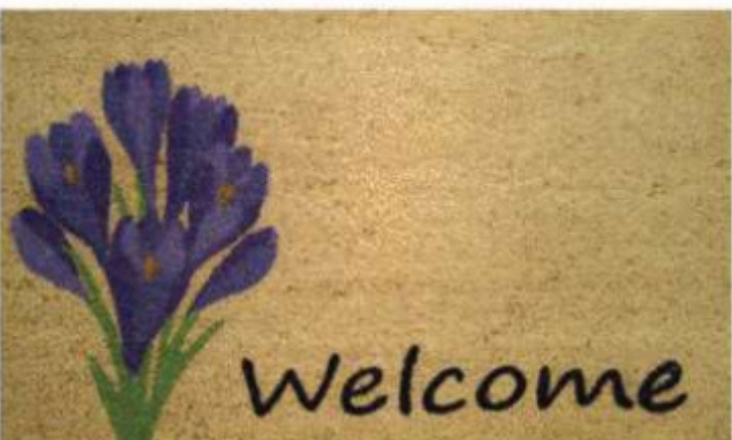 G036 18 x 30 in. Coir Everyday Tulips Welcome Doormat