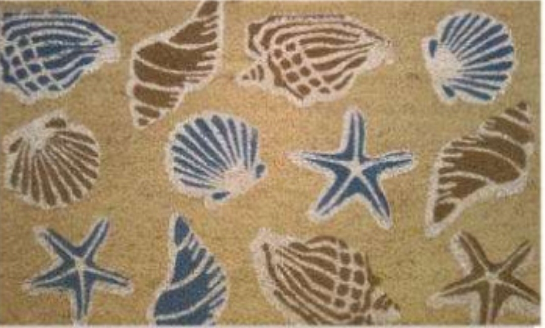 G043 18 x 30 in. Coir Sea Shells Welcome Doormat