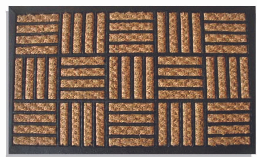 G124 18 x 30 in. Tuffcor Maze Welcome Doormat, Rubber & Coir