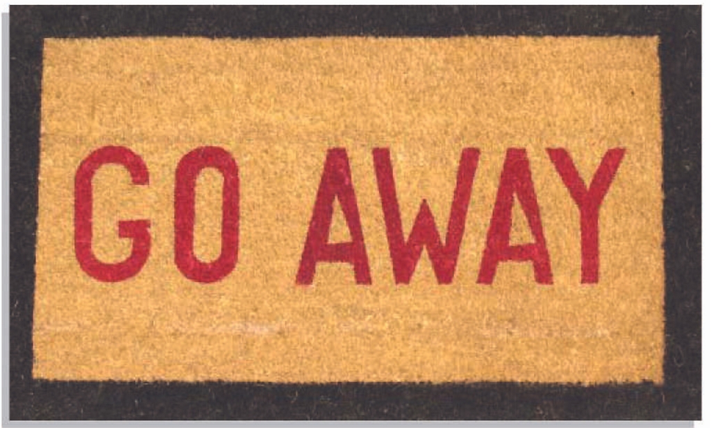 G146 18 x 30 in. Coir Go Away Doormat, Multi Color