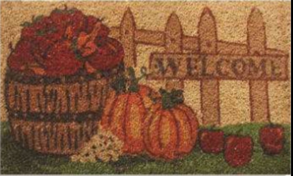 G151 18 x 30 in. Coir Harvest Welcome Doormat, Multi Color