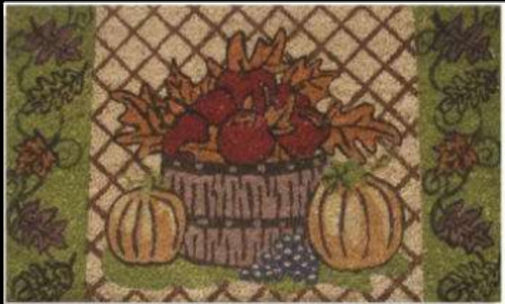 G152 18 x 30 in. Coir Harvest Basket Welcome Doormat, Multi Color