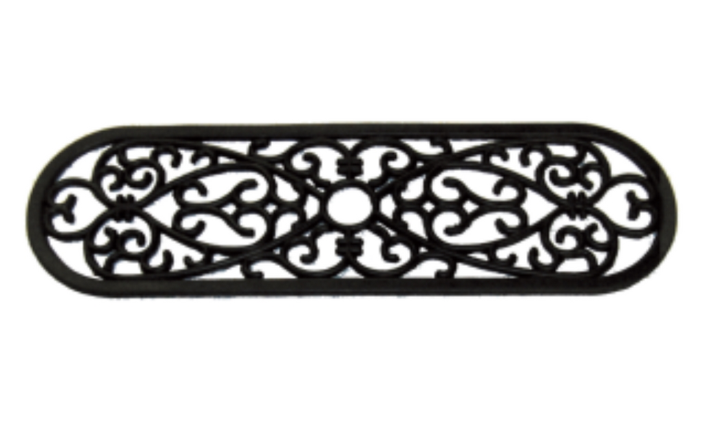 G169 9 x 29 in. Stair Treads Oval Ends Doormat, Rubber