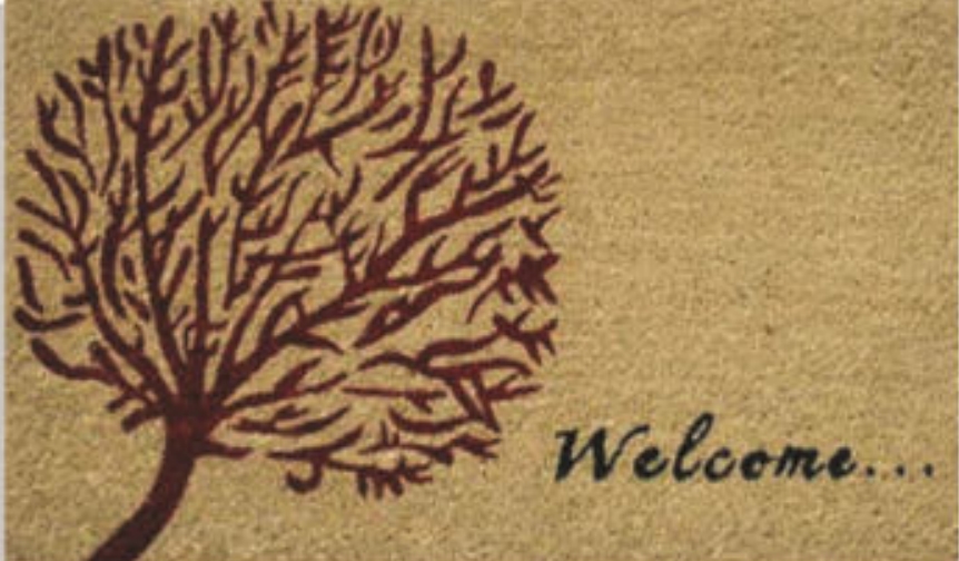 G215 18 x 30 in. Coir Tree of Life Welcome Doormat
