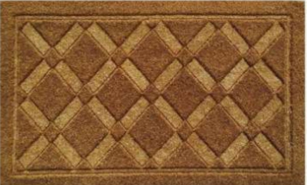 G216 18 x 30 in. Coir Tufted Diamonds Doormat, Multi Color