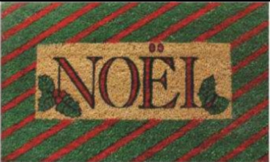 G222 18 x 30 in. Coir Noel Welcome Doormat, Multi Color