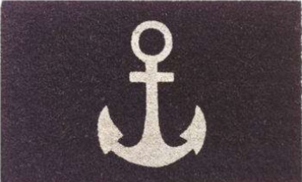 G267 18 x 30 in. Coir White Anchor Welcome Doormat