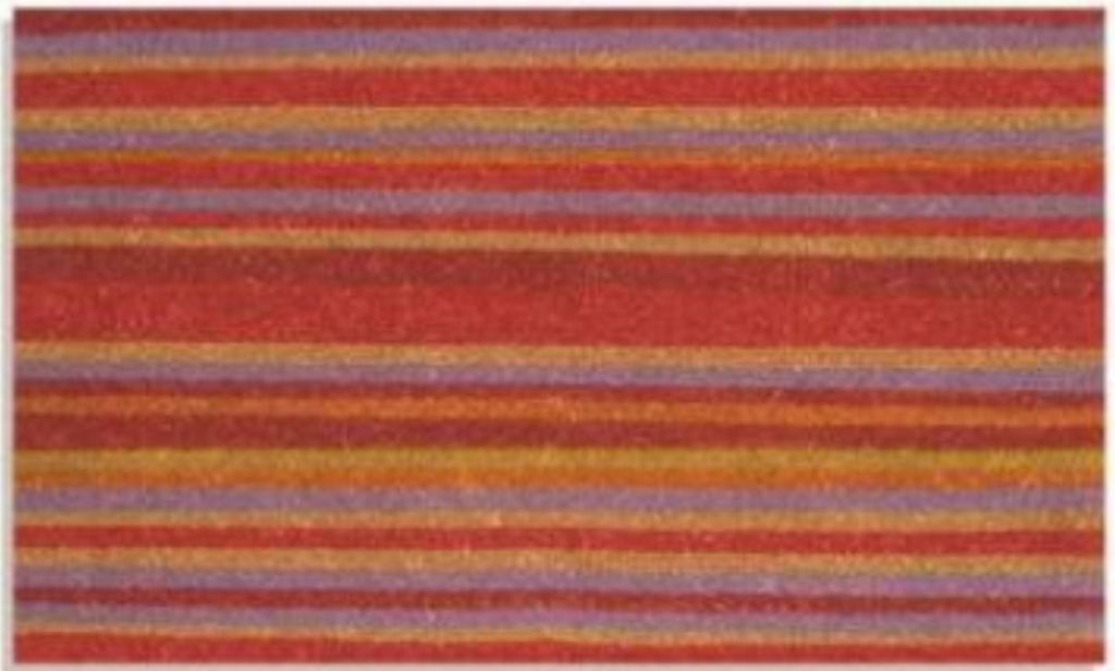 G280R-48 30 x 48 in. Coir Stripes Welcome Doormat, Red - Large