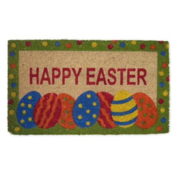 G306 18 x 30 in. Coir Easter Eggs Doormat, Multi Color