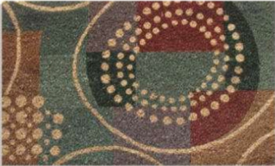 G3 13 18 x 30 in. Coir Mardi Gras Welcome Doormat