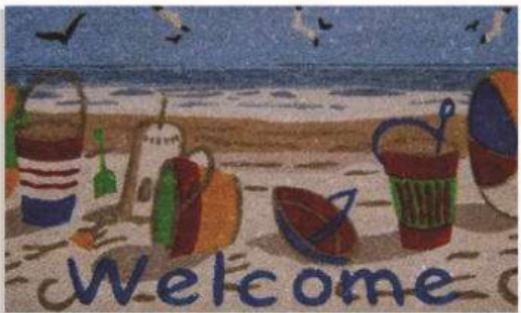 G321 18 x 30 in. Coir Beach Welcome Doormat, Multi Color