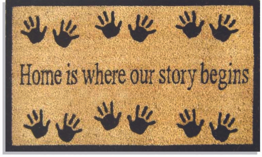 G346 18 x 30 in. Coir Home Is Where Doormat, Multi Color