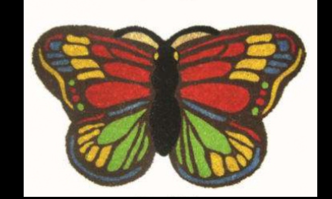 G349 18 x 30 in. Coir Shaped Butterfly Welcome Doormat