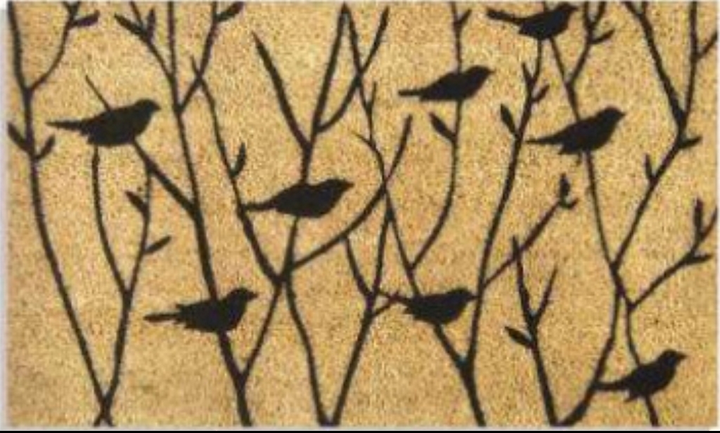 G350 18 x 30 in. Coir Birds On A Tree Design Welcome Doormat
