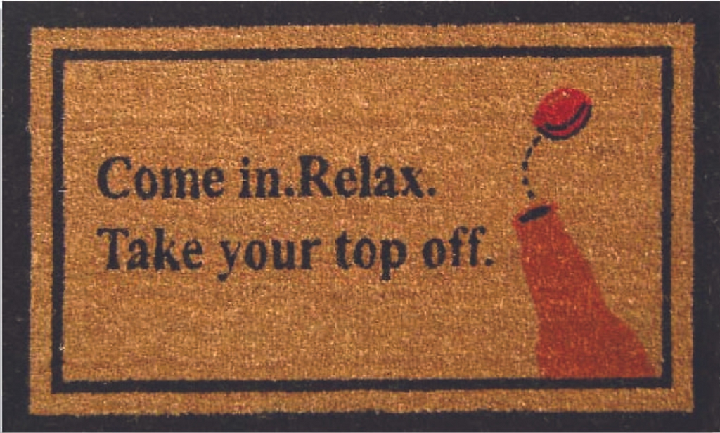 G358 18 x 30 in. Coir Come in Relax Doormat