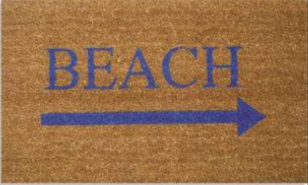 G366 18 x 30 in. Coir Beach Arrow Welcome Doormat
