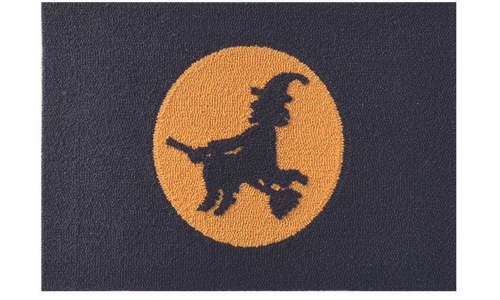 G375PP 20 x 30 in. Witch in Moon Hooked Accent Rug, Polypropylene