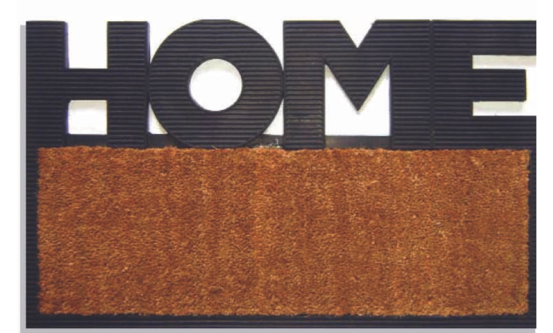 G398 18 x 30 in. Coir Molded Home Doormat, Rubber