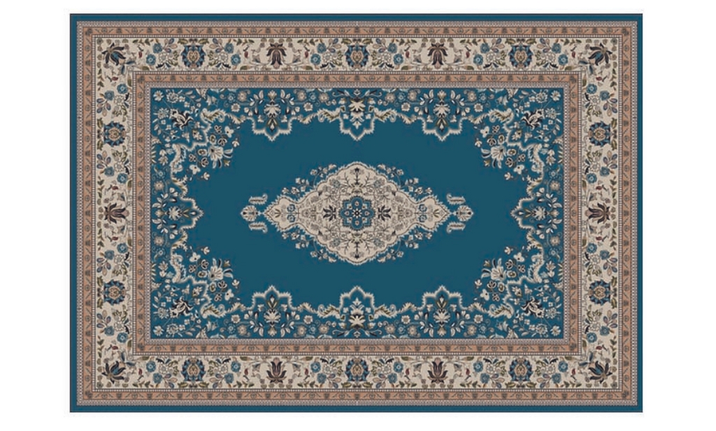 G437-35 3 x 5 ft. Medallion Donier Washable Rug, Polyester
