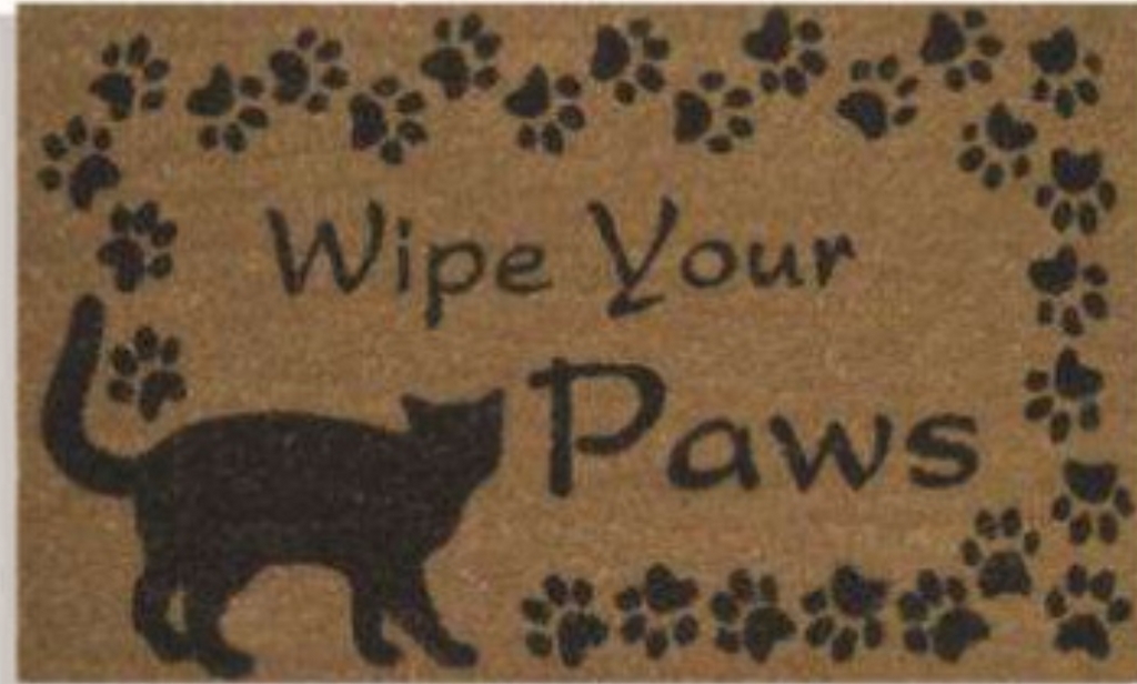 G442 18 x 30 in. Coir Wipe Your Paws Welcome Doormat