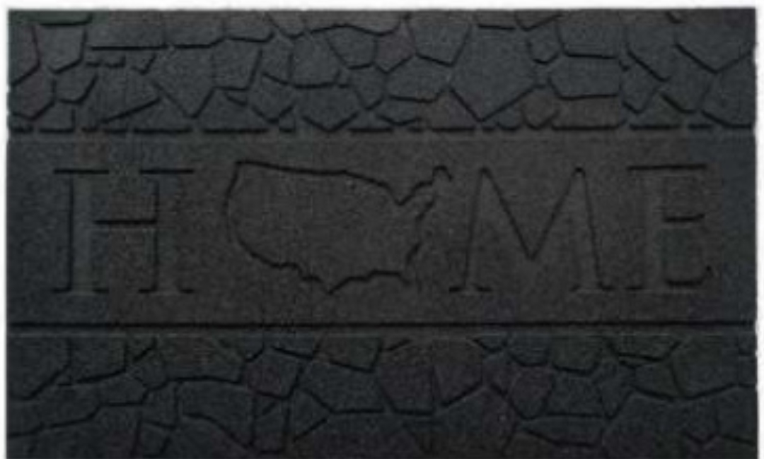 G503 18 x 30 in. Rubber Crumb Home Doormat, Black