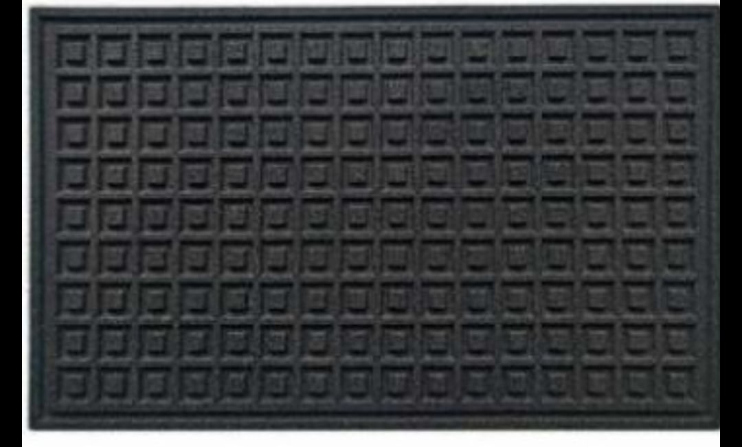 G504 18 x 30 in. Rubber Crumb Doormat, Black