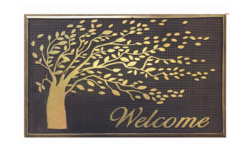 G509 18 x 30 in. Swinging Tree Welcome Doormat, Rubber