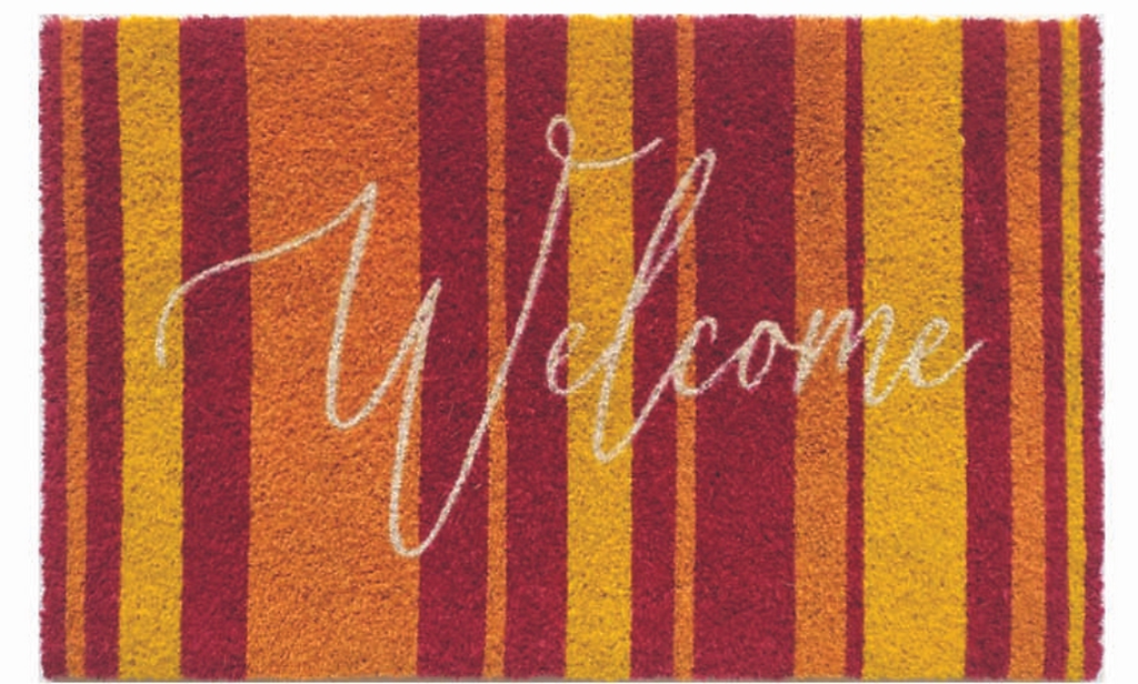 G537 18 x 30 in. Coir Striped Welcome Doormat