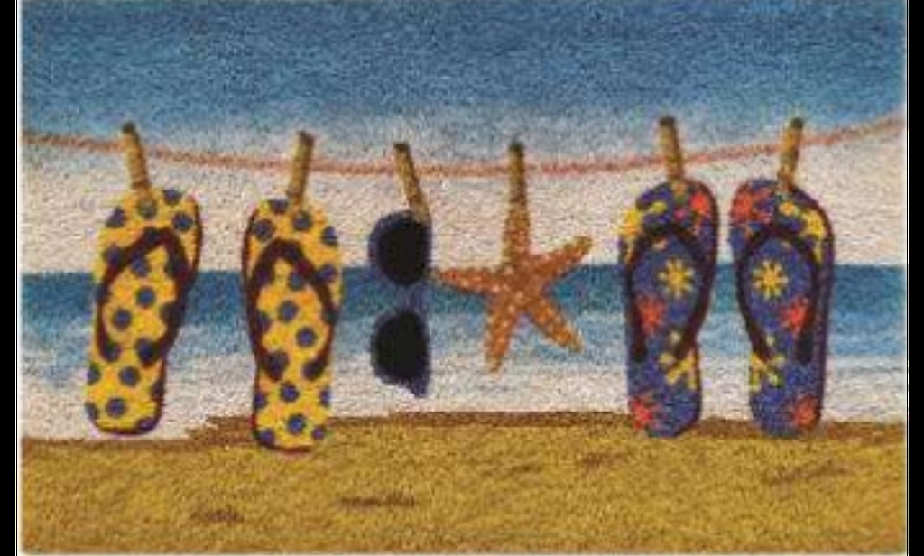G539 18 x 30 in. Coir Sandals On Line Welcome Doormat