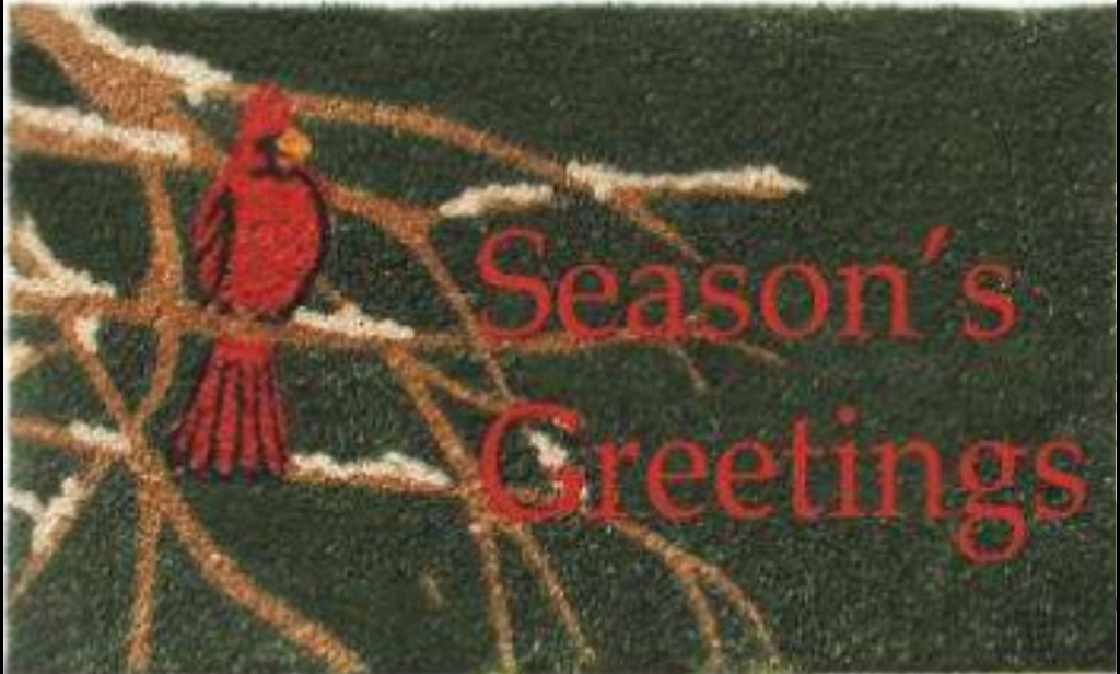 G608 18 x 30 in. Coir Seasons Greetings Welcome Doormat, Multi Color