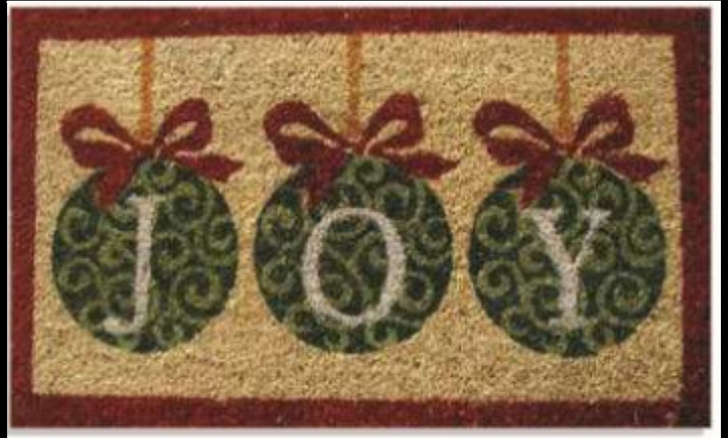 Picture of Geo Crafts G617 18 x 30 in. Coir Christmas Joy Welcome Doormat&#44; Multi Color