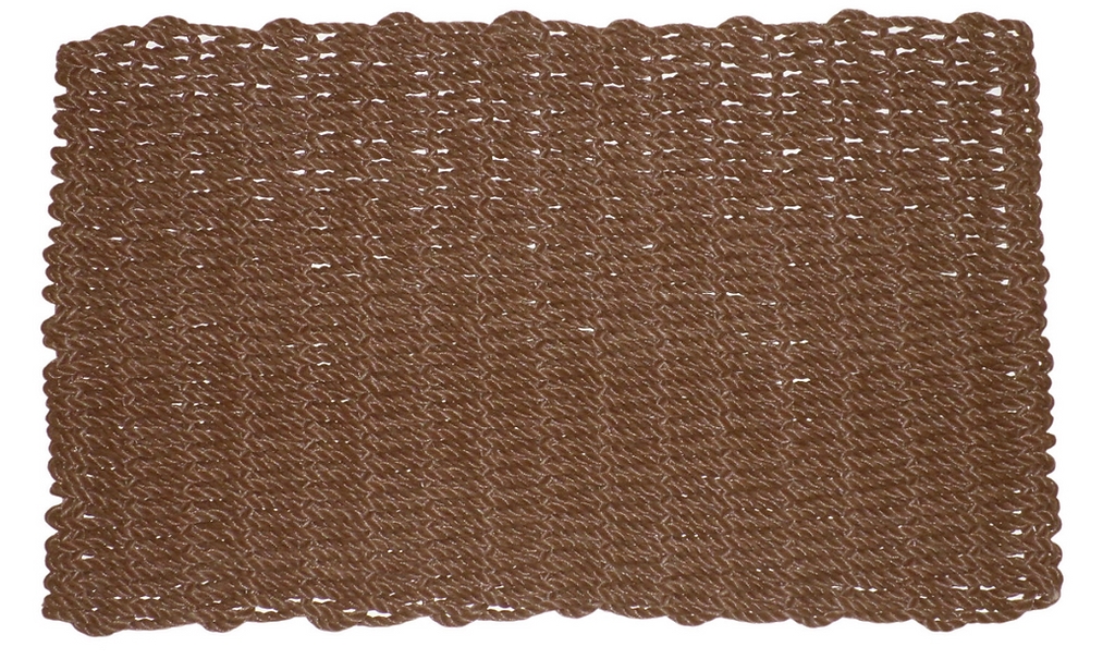 G204-30 Brn 18 x 30 in. Hand Woven Welcome Doormat, Brown - Polypropylene